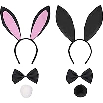 Juego de orejas de conejo juego de cosplay de orejas de conejo pajarita cola de lazo kit de disfraz de pascua accesorios para fiesta ropa zapatos y joyerãa