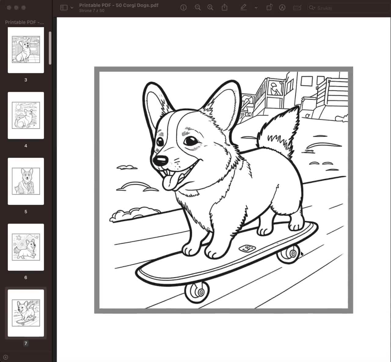 Kdp interior corgi dogs coloring pages x printable pdf adult kids coloring book corgi lover colouring sheets
