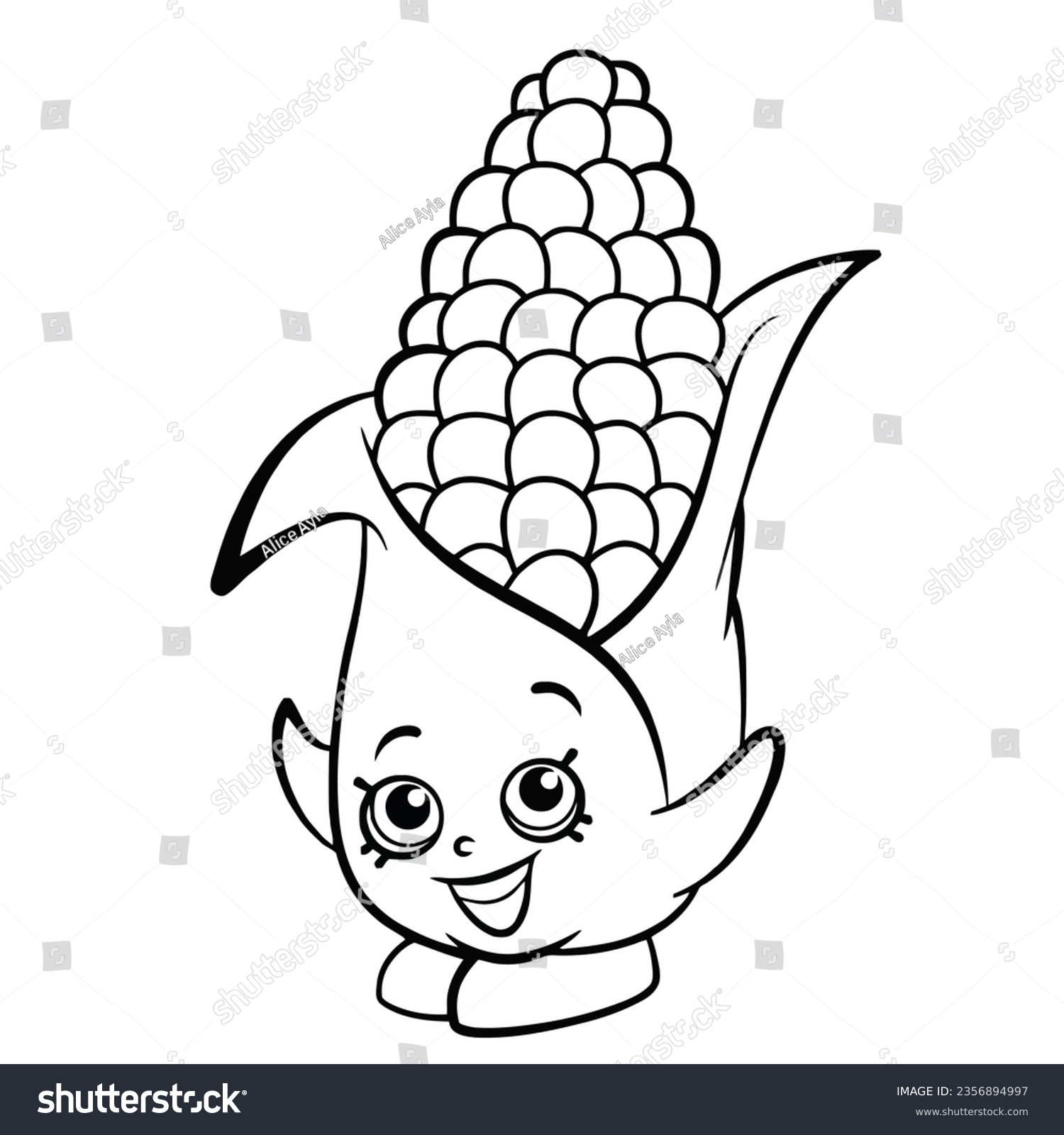 Thousand corn coloring book royalty