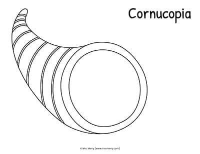 Cornucopia printable make a cornucopia craft mrs merry