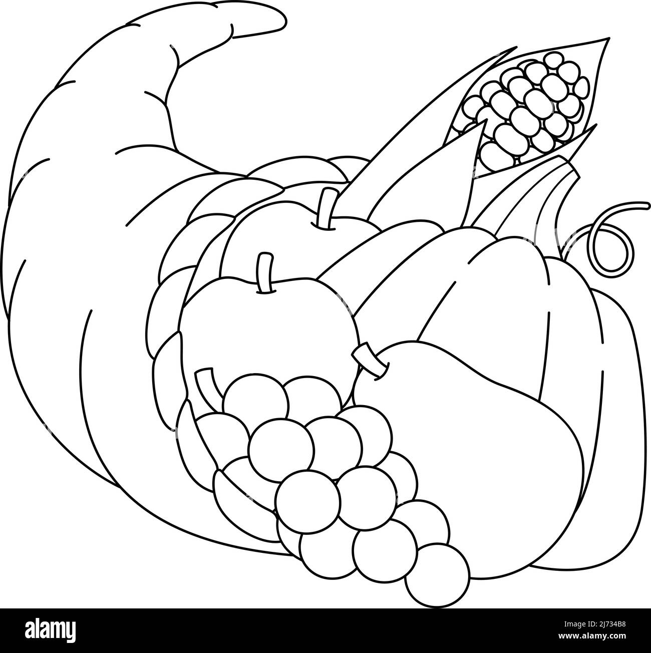 Thanksgiving corn decoration black and white stock photos images