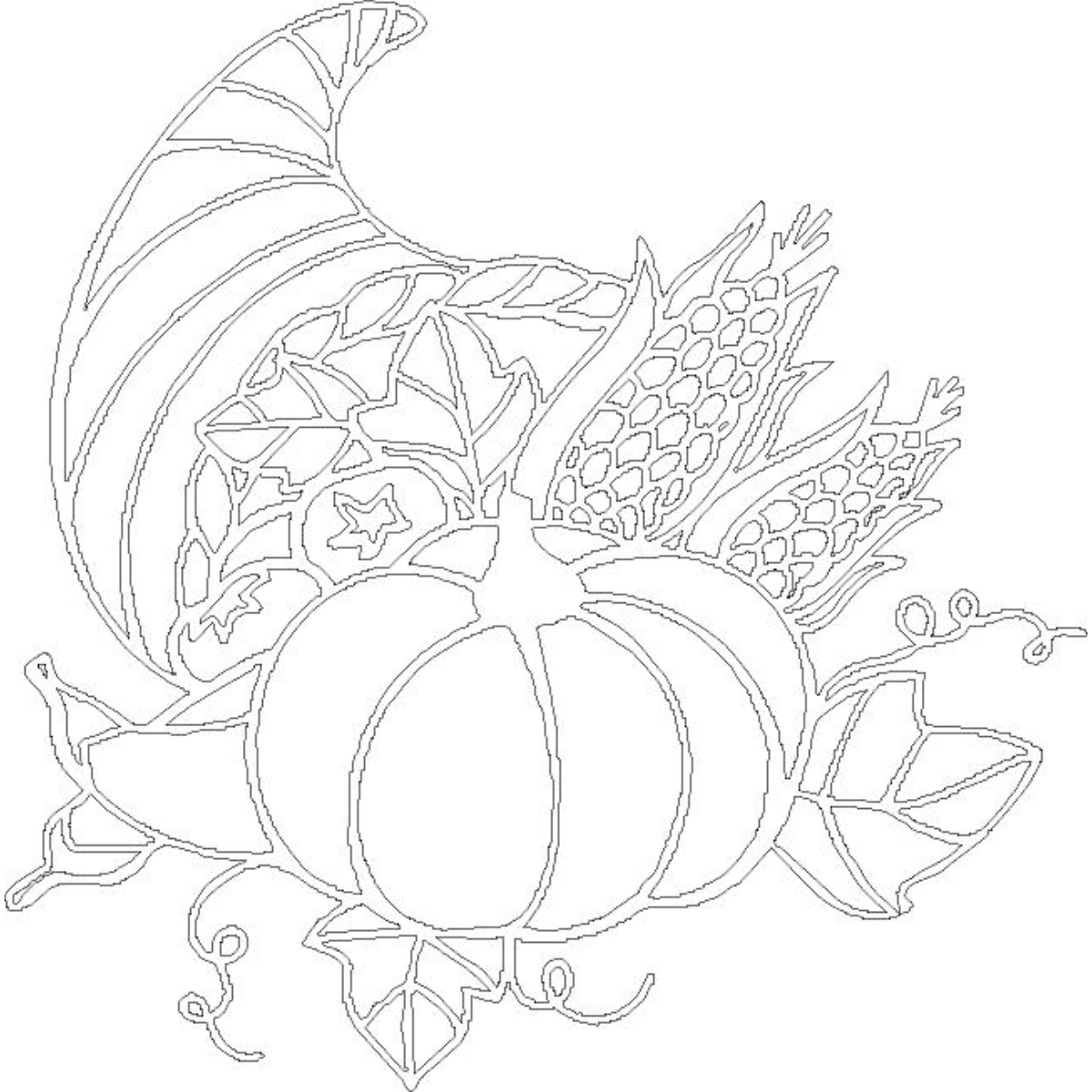 Cornucopia stencil