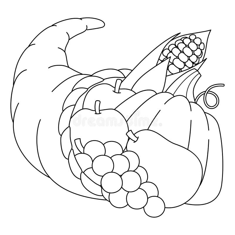 Cornucopia silhouette stock illustrations â cornucopia silhouette stock illustrations vectors clipart