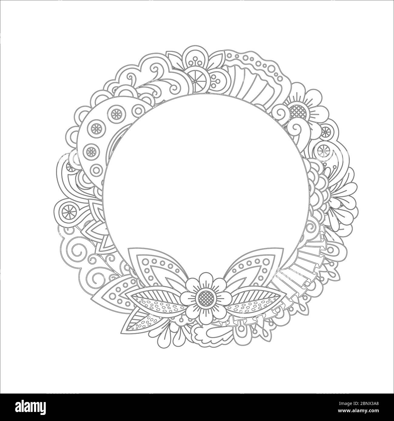 Pãgina para colorear de corona floral fotografãas e imãgen de alta roluciãn