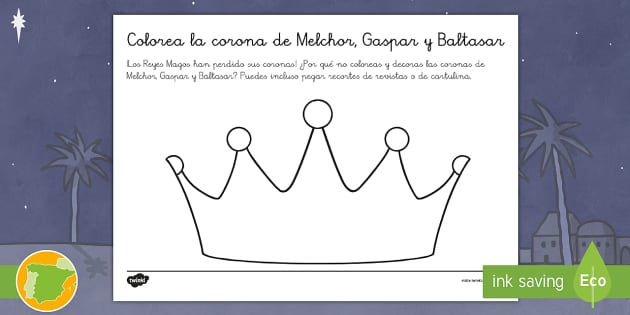 Rona de los reyes magos para imprimir teacher made