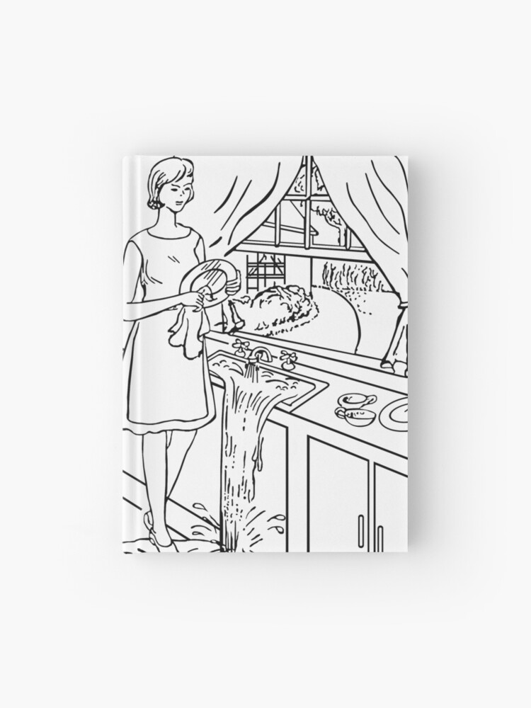 Cuaderno de tapa dura for sale con la obra la imagen del robo de cookies solo tinta negra de kyle price