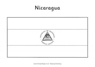 Sta rica flag louring page