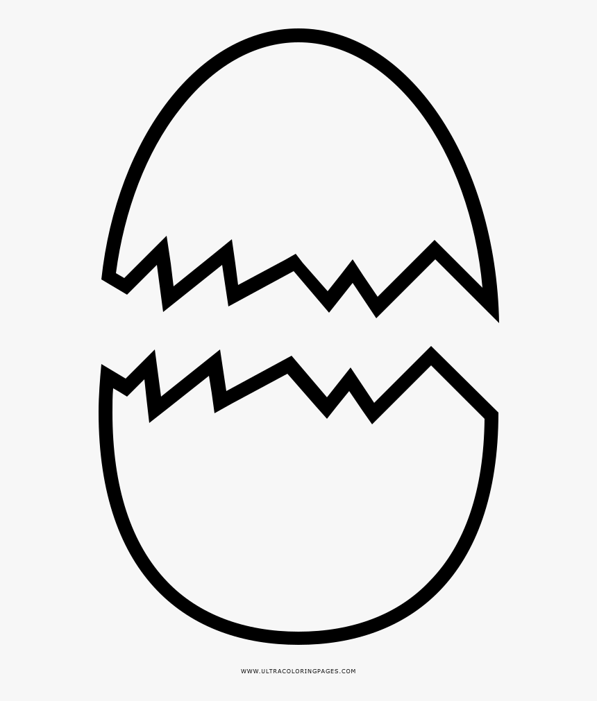Cracked egg coloring page