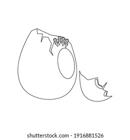Cracked egg new born dragon claw stock vector royalty free