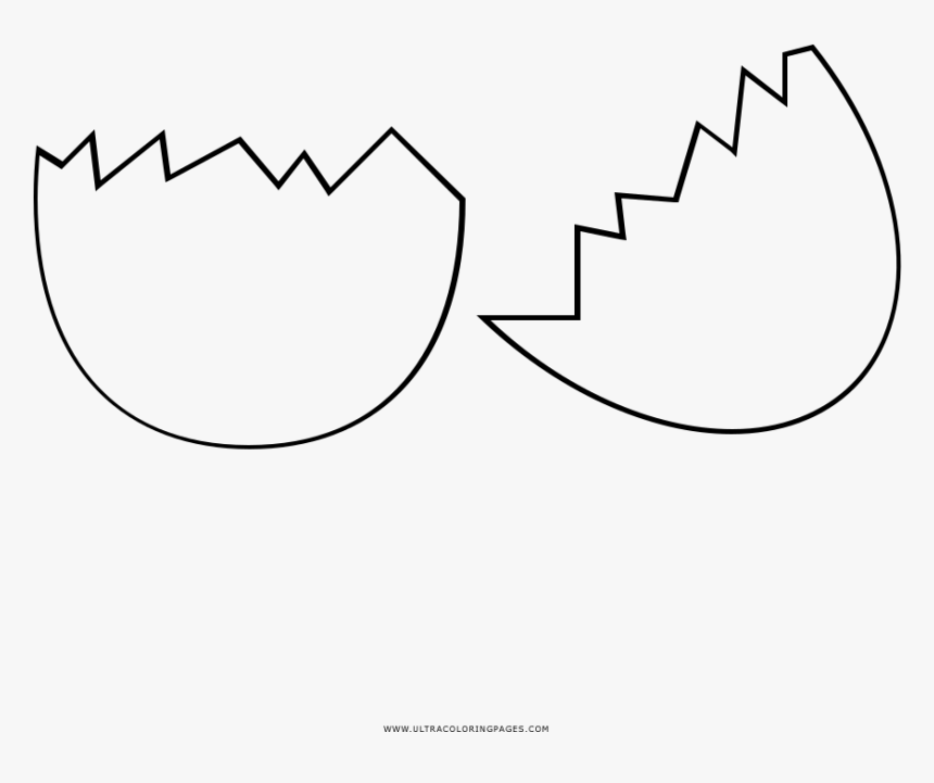 Cracked egg coloring page