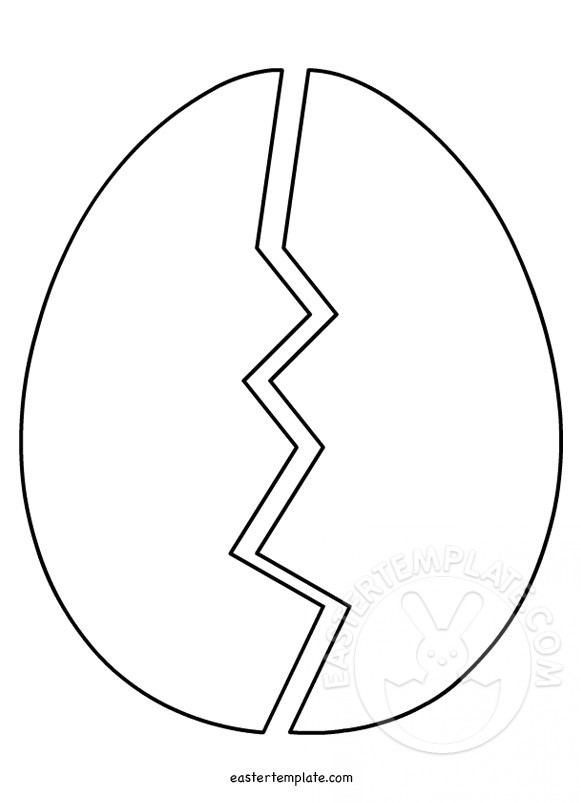 Cracked egg coloring page