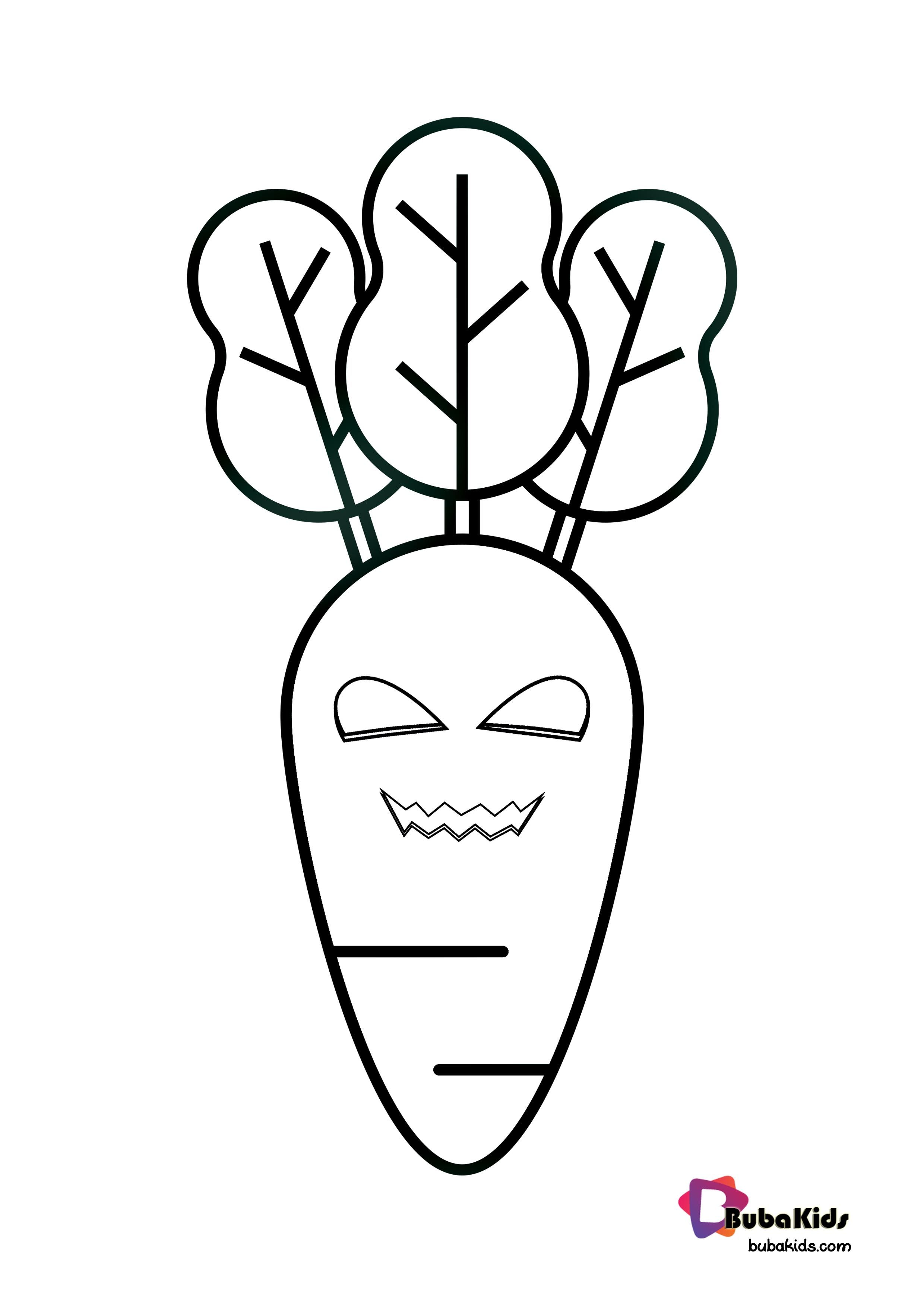 Bubakids creepy carrot coloring page bubakids coloringpages creepycarrot bubakids coloringpâ coloring pages cartoon coloring pages printable coloring book