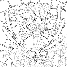 Cute and creepy chibi girl coloring book kawaii horror goth coloring book for adults leigh lulu books