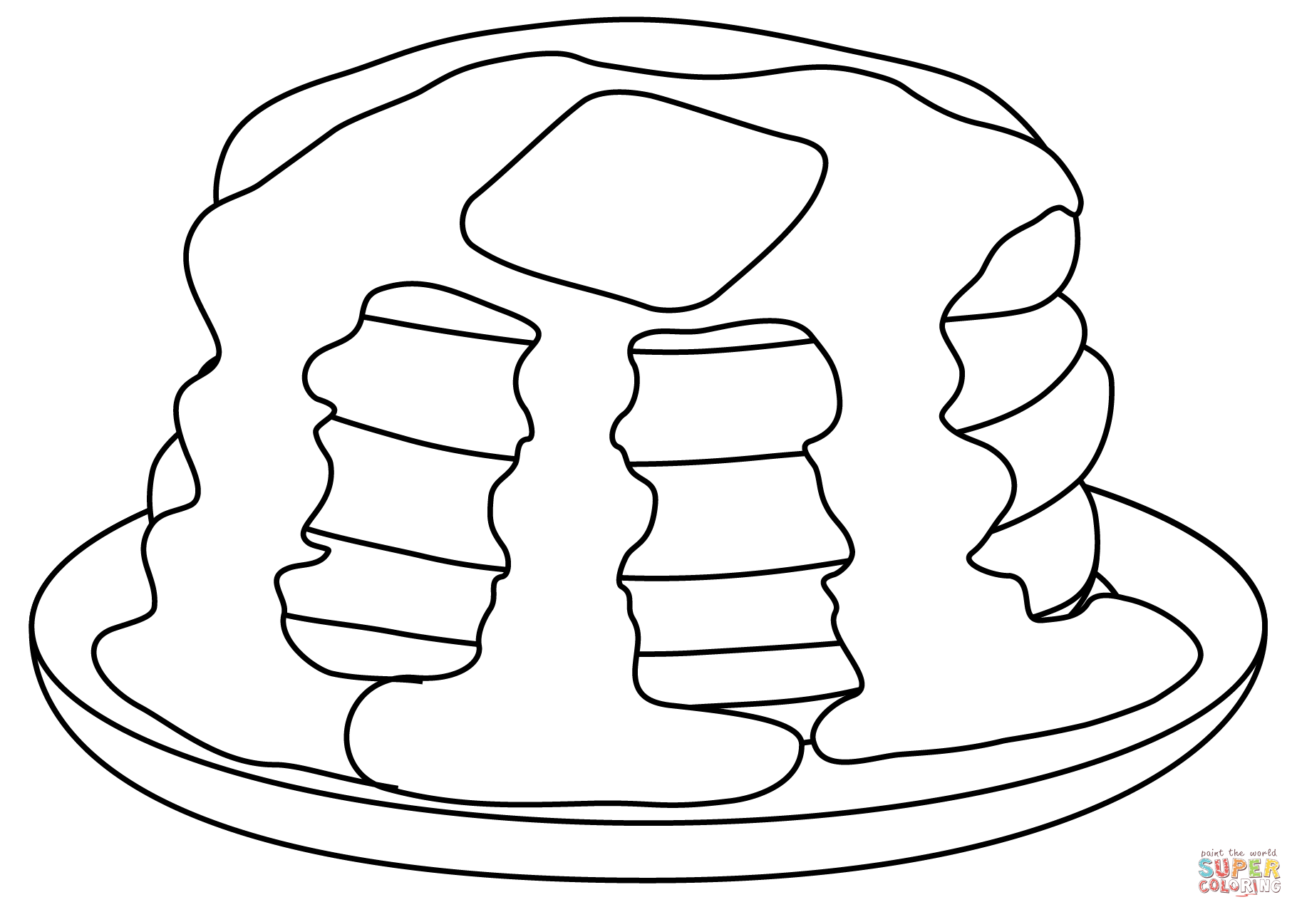Pancakes emoji coloring page free printable coloring pages