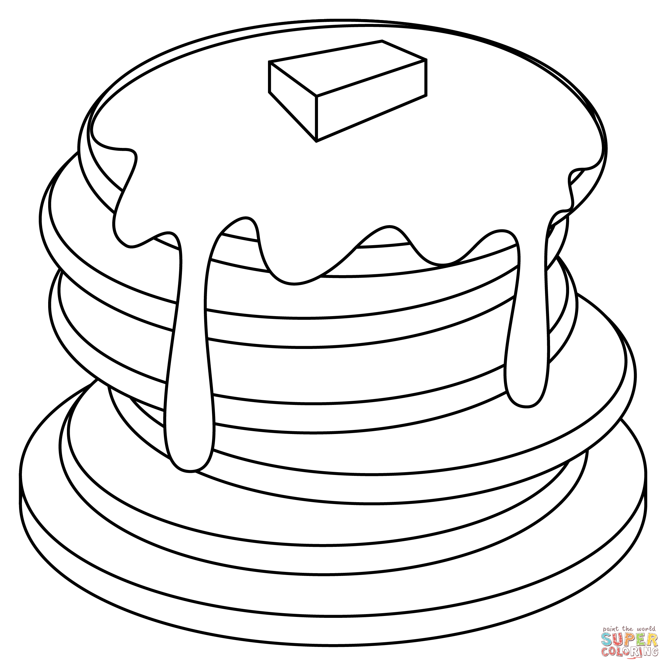 Pancakes coloring page free printable coloring pages