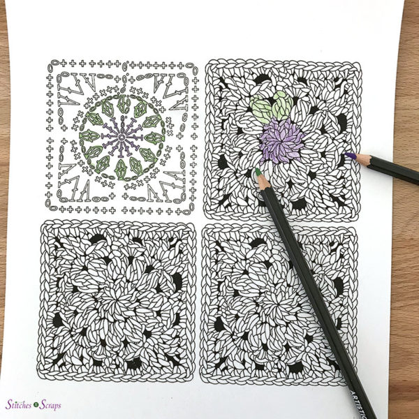 Crochet coloring pages