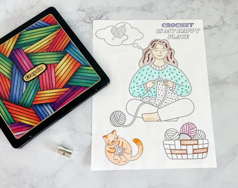Crochet coloring page