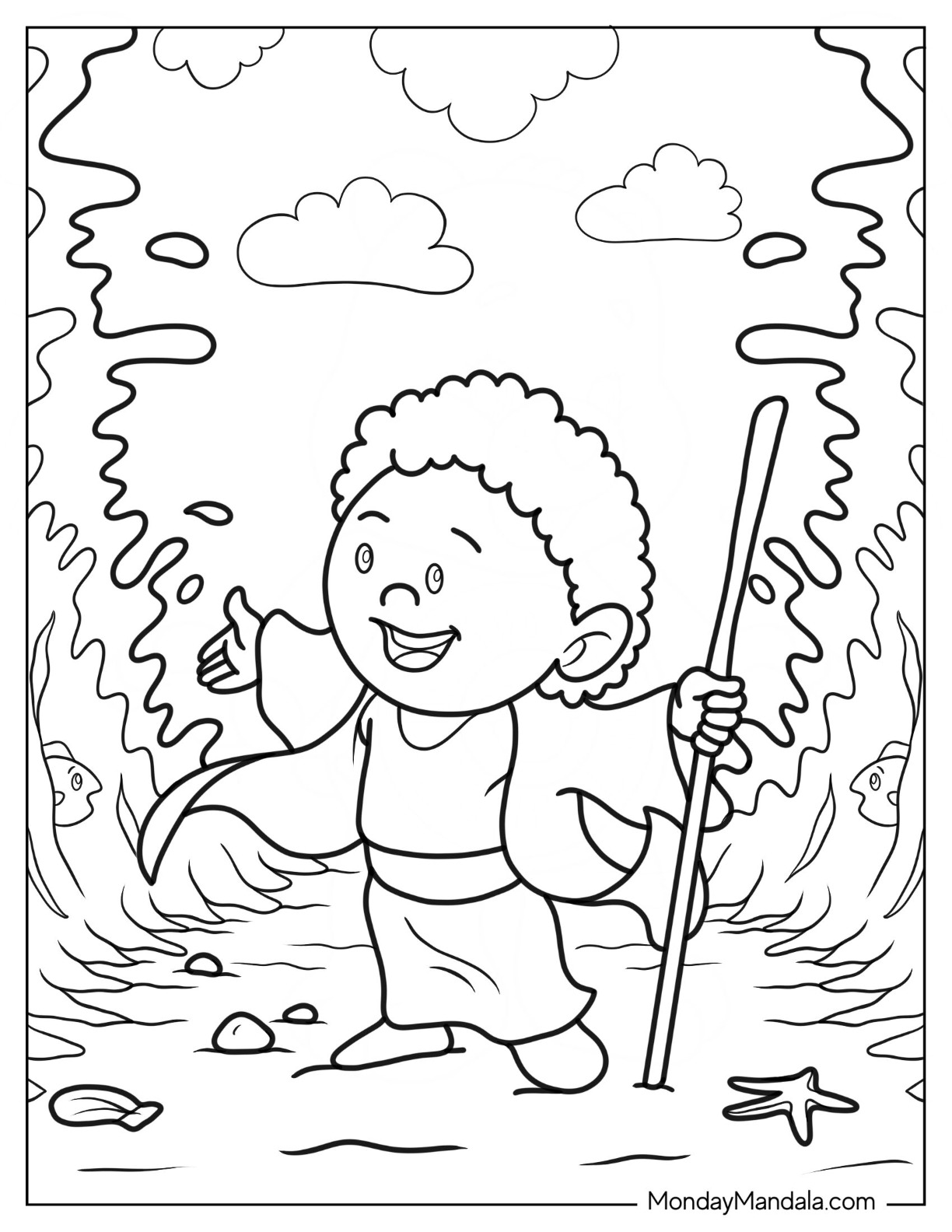 Moses coloring pages free pdf printables