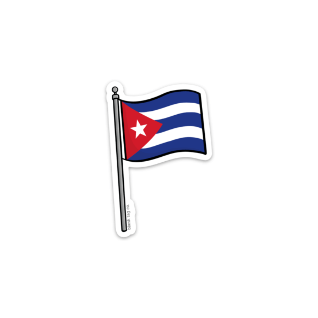 The cuba flag sticker