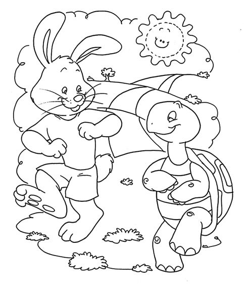Tortoise and hare dibujos de liebres tortugas dibujos tortuga para colorear
