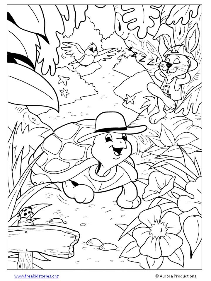 Liebre y tortuga â hare and tortoise â free kids stories