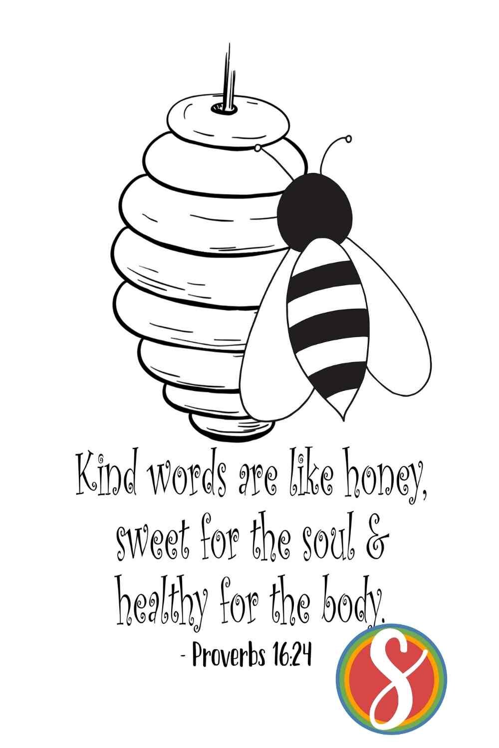 Free bee coloring pages â stevie doodles