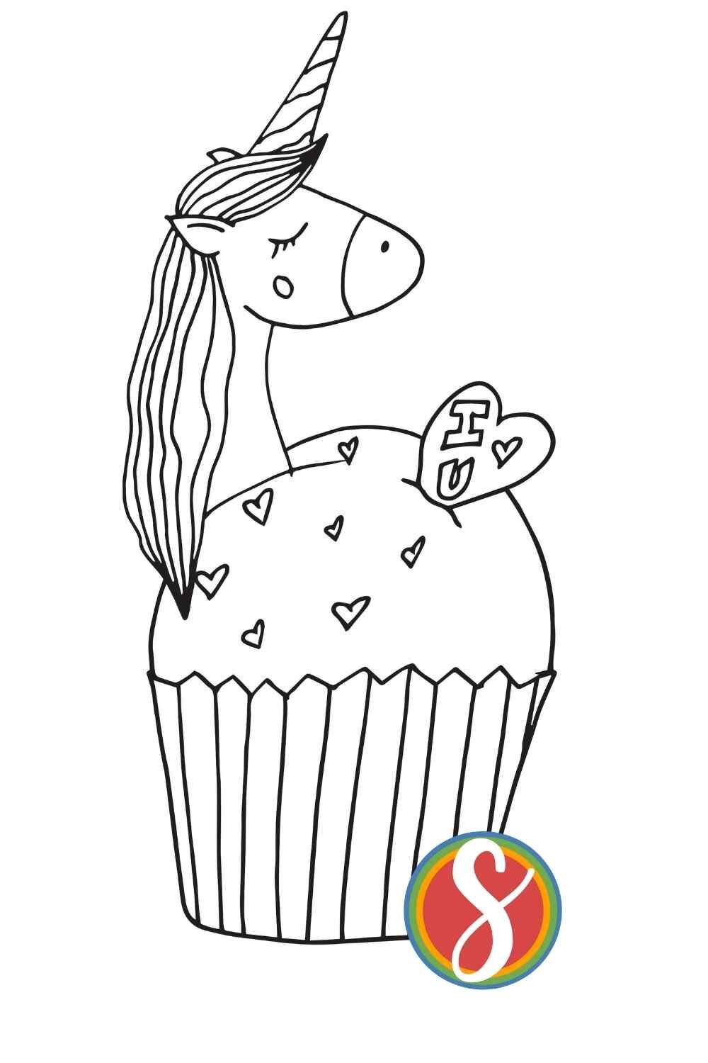Free cupcake coloring pages â stevie doodles