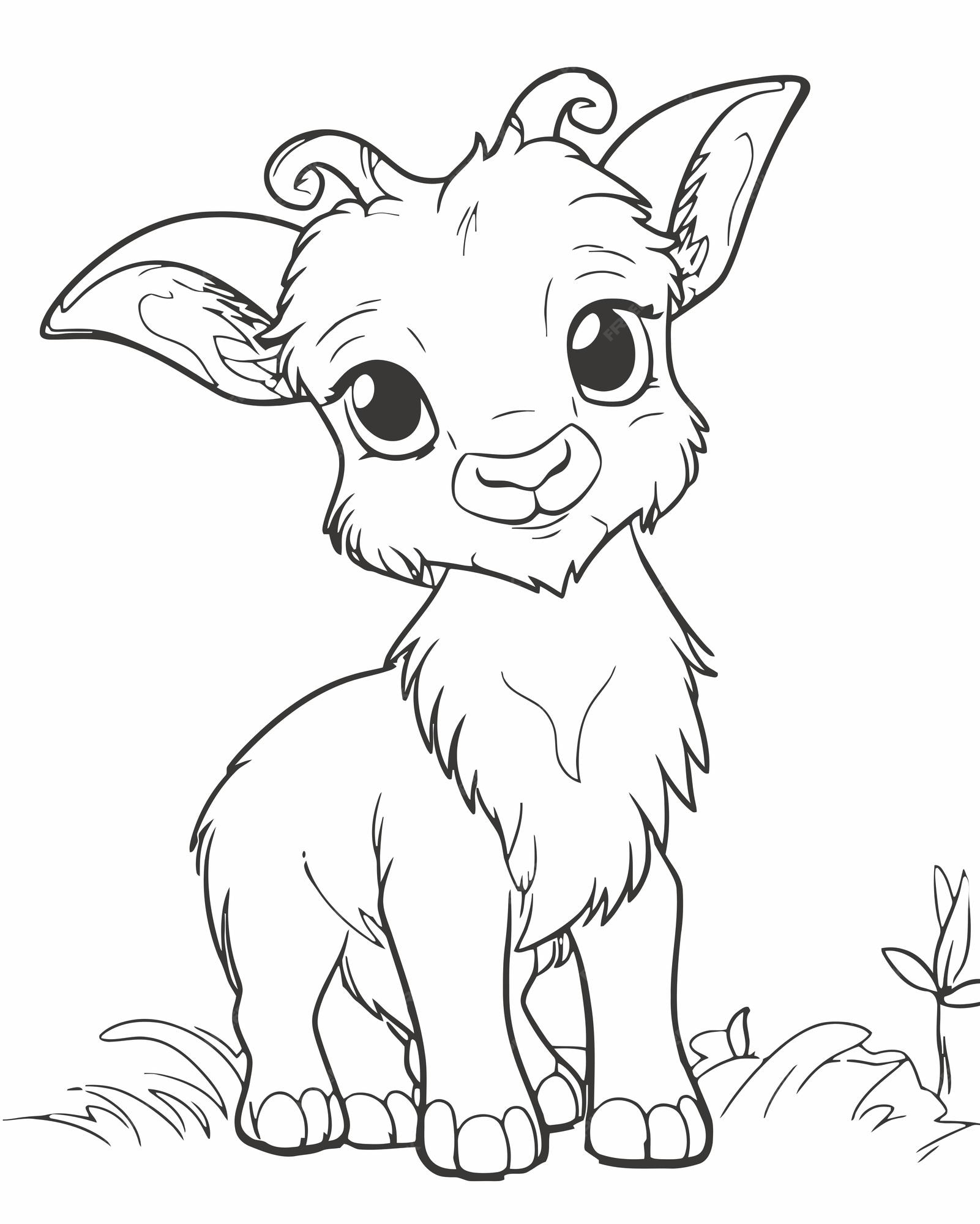 Premium vector baby goat coloring pages for kids coloring pages for kids coloring pages for kids coloring pages for kids coloring pages for kids coloring pages for kids coloring books coloring
