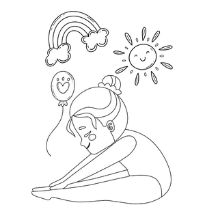 Gymnastics coloring book for girls ages