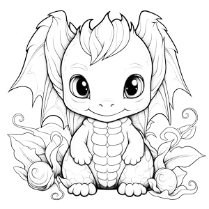 Baby dragons coloring book cute and adorable coloring pages for kids teens and adults for relaxation and stress relief larik marijana books