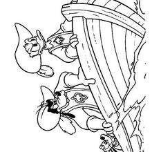 Daisy duck making pancakes coloring pages