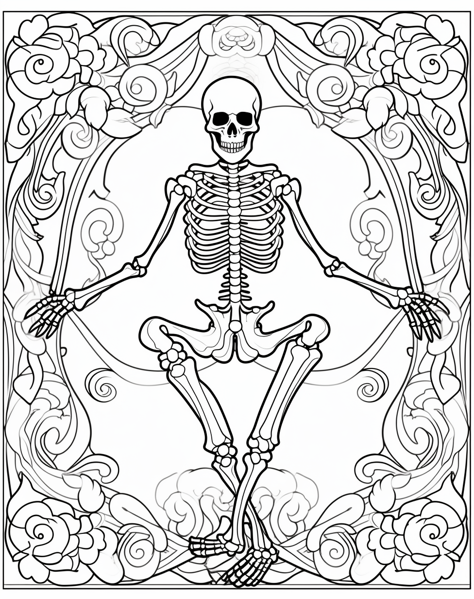 Skeleton skeleton coloring pages years old coloring pages