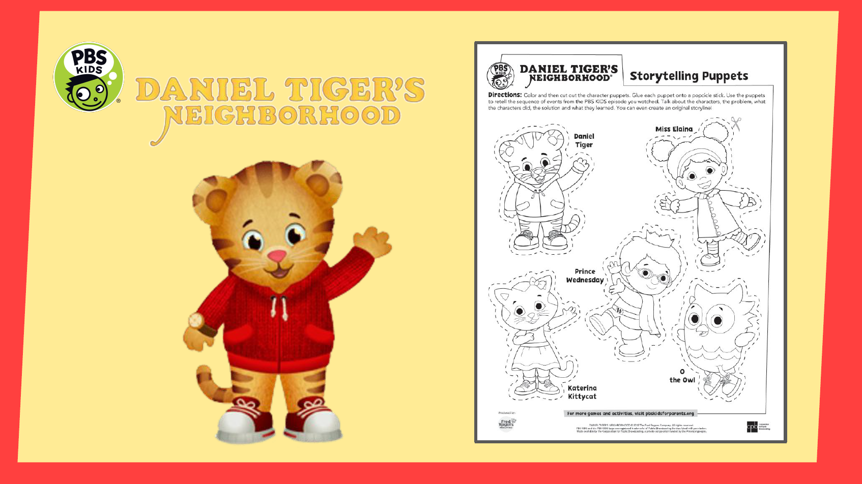 Arts and craft daniel tigers neighborhood pbs learningmedia