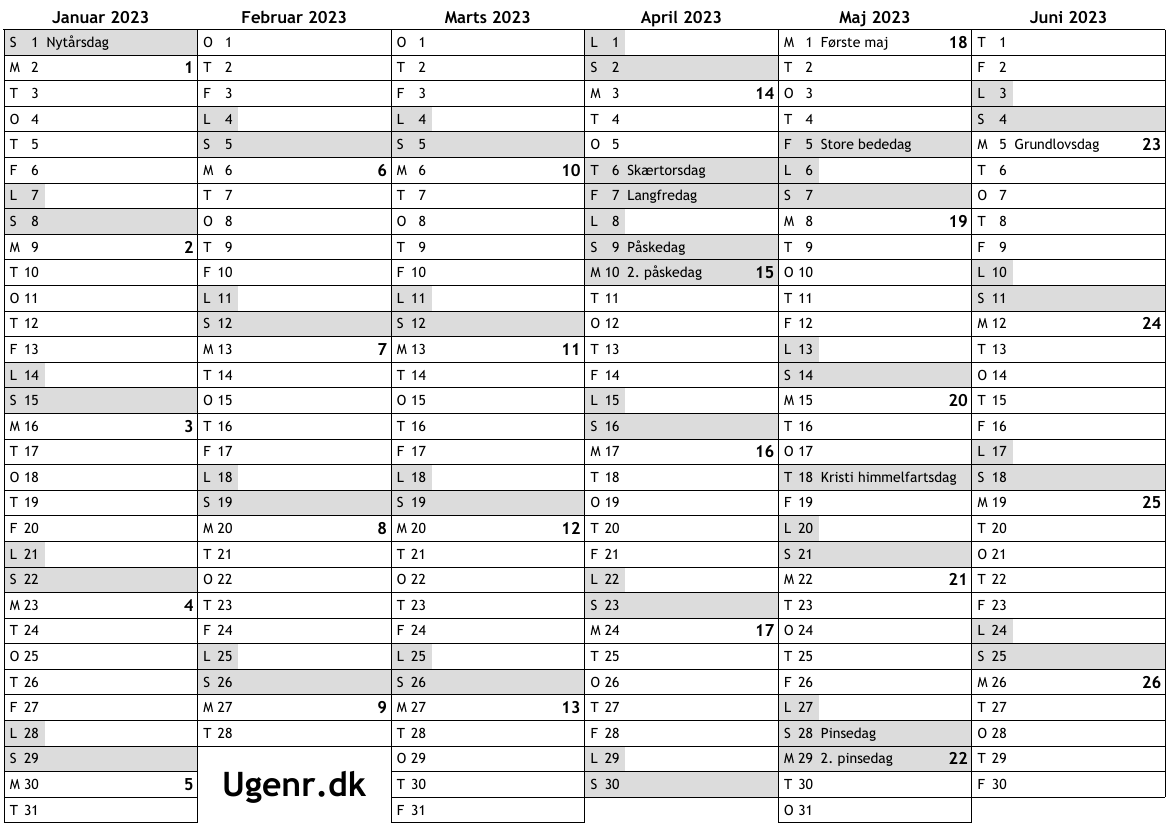 Kalender for med helligdage og ugenumre â ugekalender online ãrskalender med uger til print a gratis download pdf nytãrsdag kalender helligdage