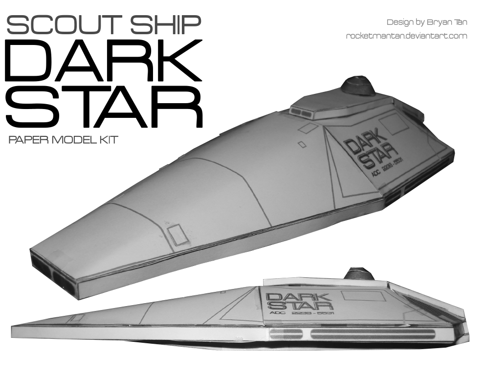 Dark star spaceship paper model by rocketmantan on