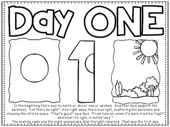 Days of creation story boards and coloring sheets bible lessons for kids preschool bible lessons days of creation