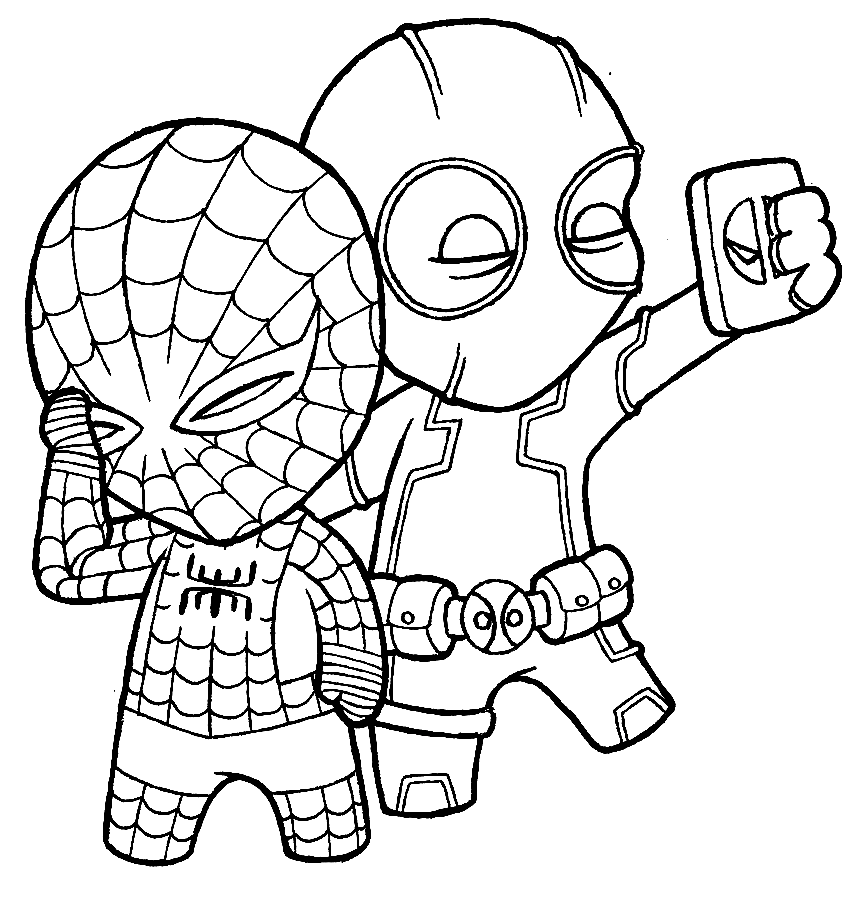 Deadpool coloring pages printable for free download