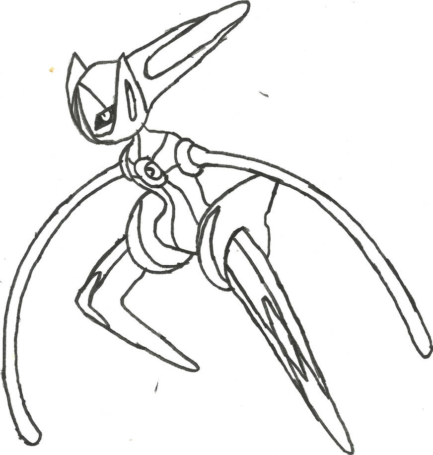 Deoxys speed form sketch by coolman on