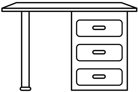 Office desk coloring page free printable coloring pages