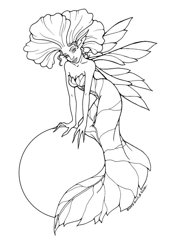 Fairy coloring page