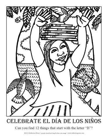 El dia de los ninos coloring page by reflection press
