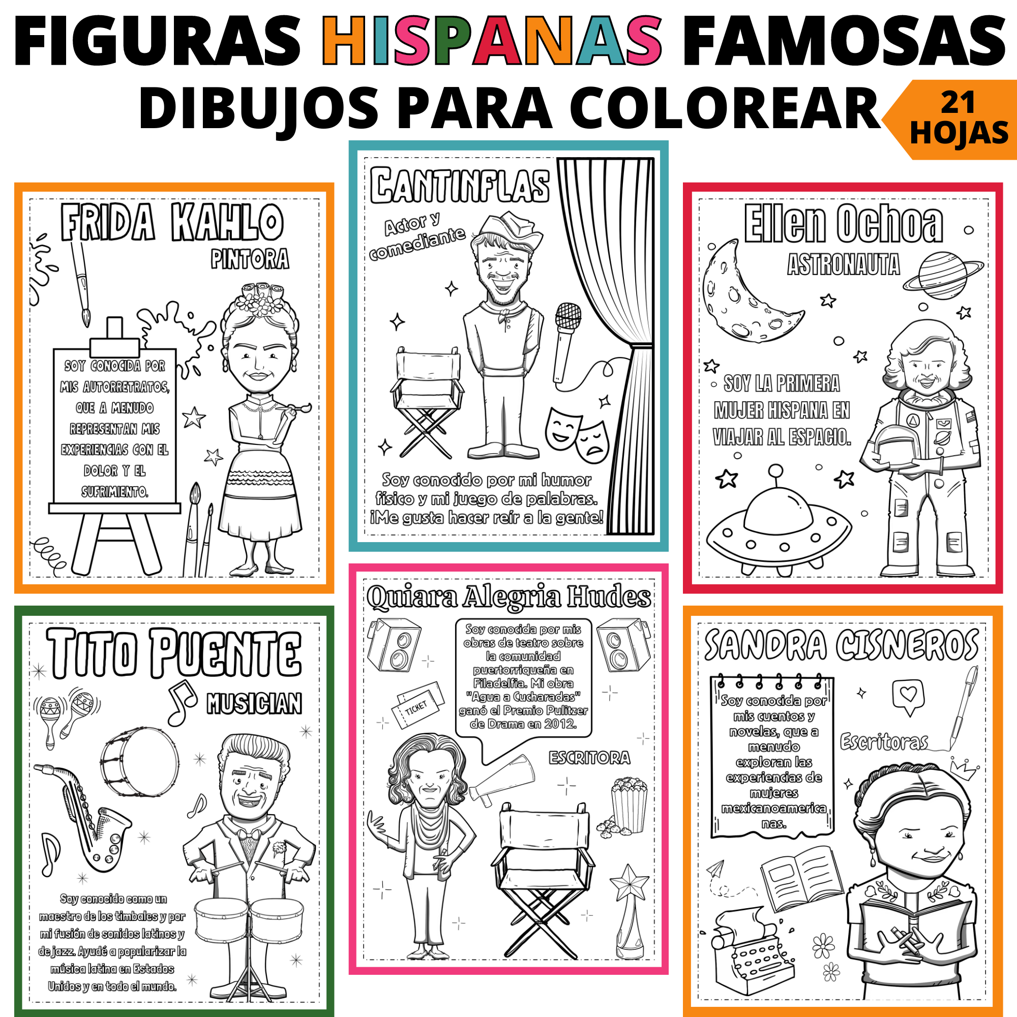 Mes de la herencia hispana hispanic heritage month coloring pages in spanish made by teachers