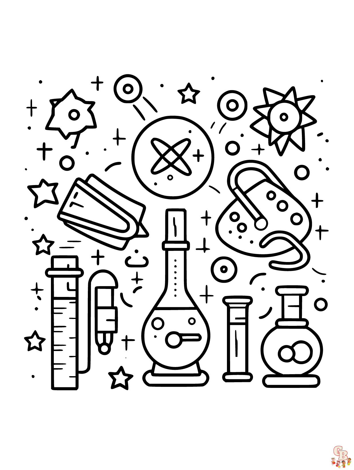 Pãginas para colorear de ciencia gratis para niãos