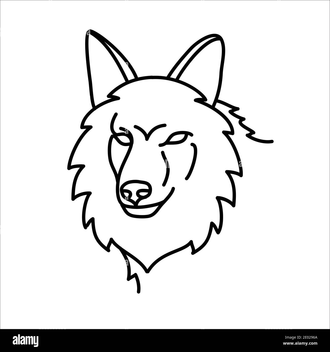 Coyote drawing black and white stock photos images