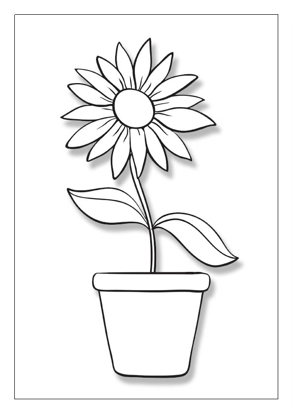 Flor para colorear â dibujos de flor para colorear