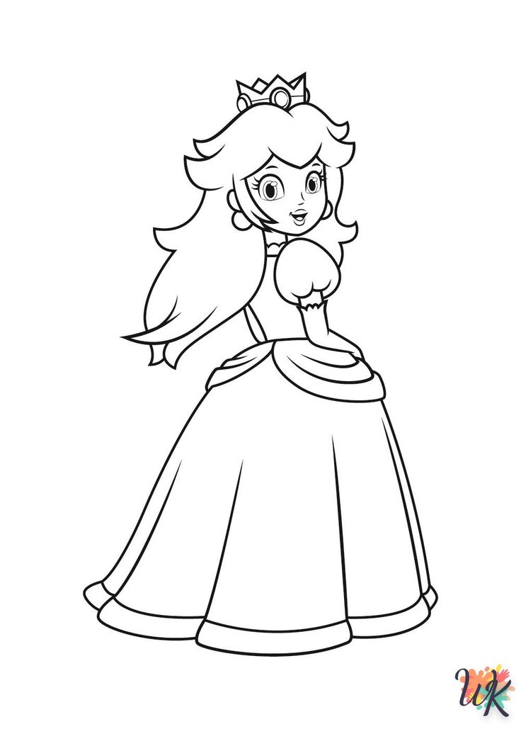 Princesa peach super mario coloring pages coloring pages princess peach