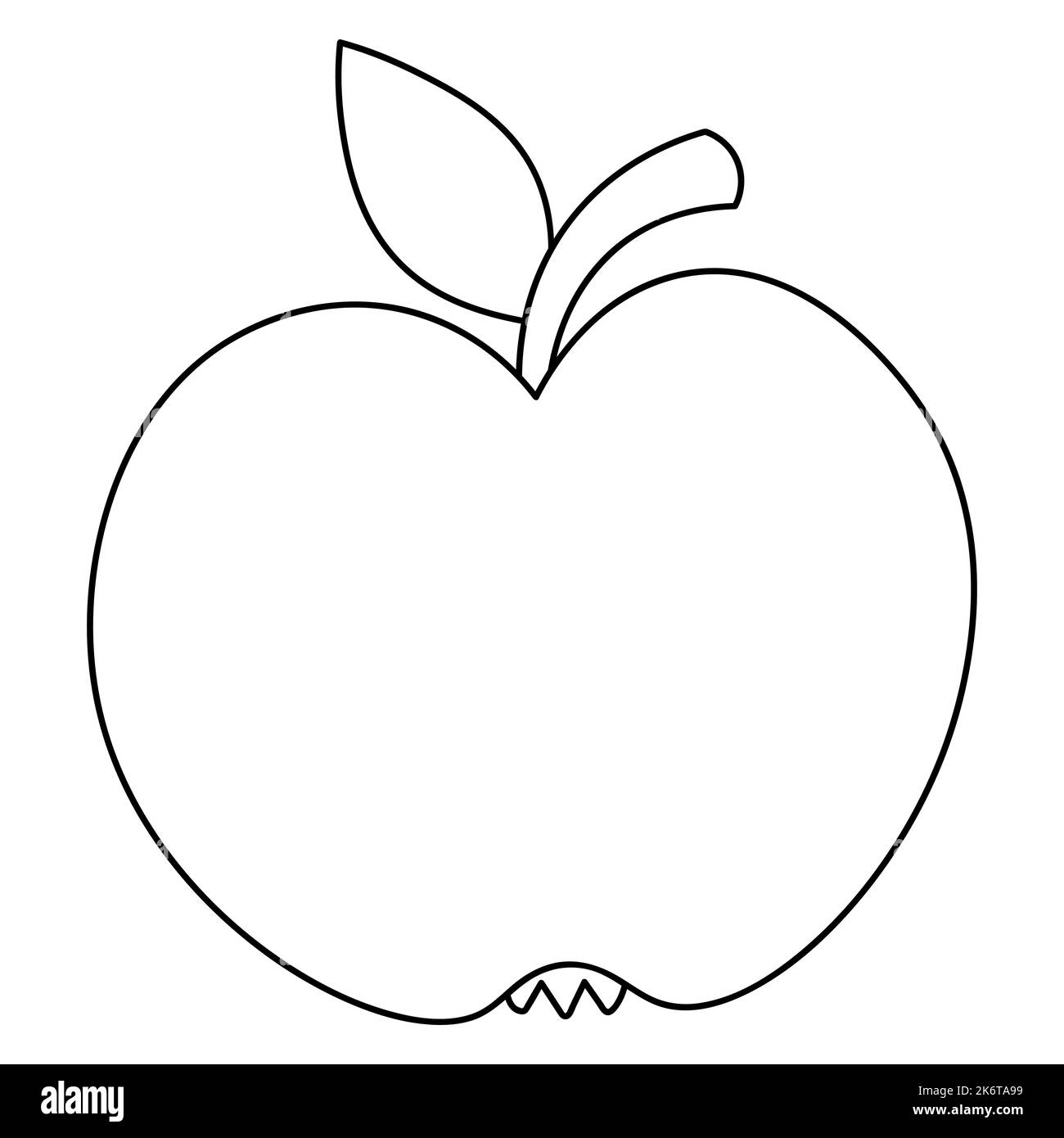 Manzana en el libro imãgen vectorial de stock
