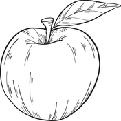 Dibujos de manzanas para colorear