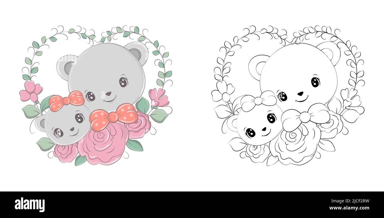 Teddy bears cartoon coloring fotografãas e imãgen de alta roluciãn