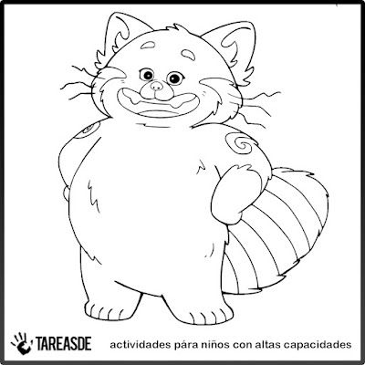 Mei lee turning red pa colore pãginas pa colore disney dibujos libros pa pint